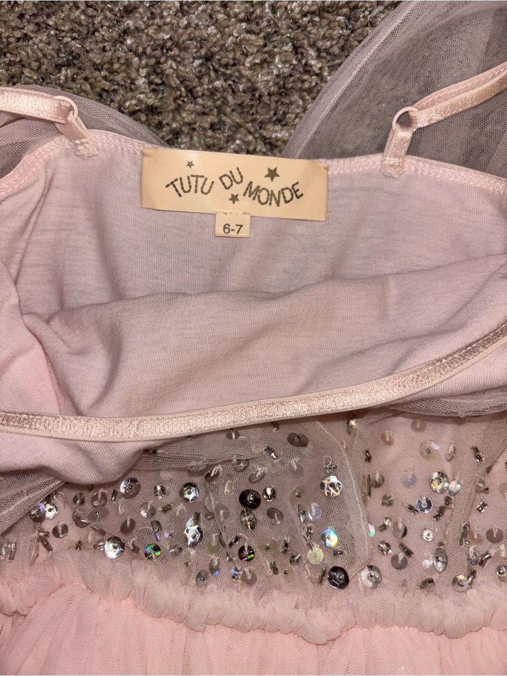 Tutu Du Monde Pale Pink Tulle Party Dress with Sparkle Bodice - Picture 5 of 5